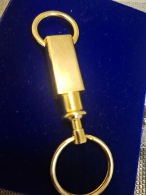 Llavero doble anillo giratorio Barlow clip fácil color dorado "encaje y gratis" Foto 1 de 4