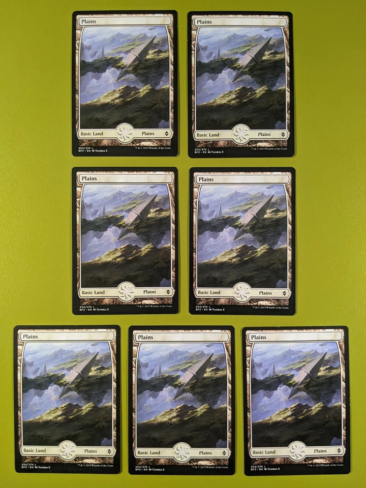 7 FULL ART Plains #254 Battle for Zendikar Magic the Gathering MTG 7 - Image 1 of 1