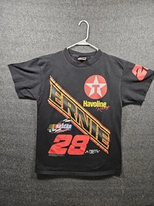 Vintage Ernie Irvan 90s Black Double-sided Nascar Racing T-Shirt Size Large  - Picture 1 of 9