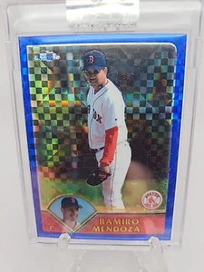 2003 Topps cromo Ramiro Mendoza X-Fractor #T83 refractor recubierto SP #d/50 raro - Imagen 1 de 4