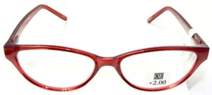 CORINNE McCORMACK BETTY METALLIC RED READING GLASSES +2.00 - BRAND NEW WITH TAG  - Picture 1 of 2