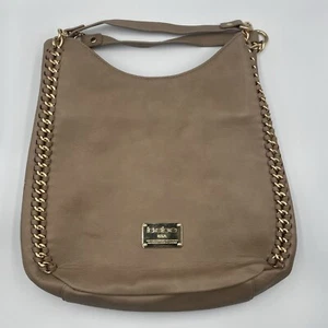 Borsa donna Bebe marrone chiaro con catena oro grande - Foto 1 di 12