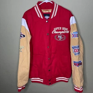 New G-III San Francisco 49ers Sz Large 5 Time Super Bowl Champions Cotton Jacket - Picture 1 of 11