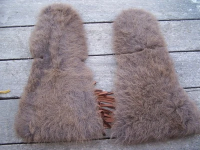 Mountain Man Buffalo Gauntlets with Fringe USA Made - Image 1 of 2