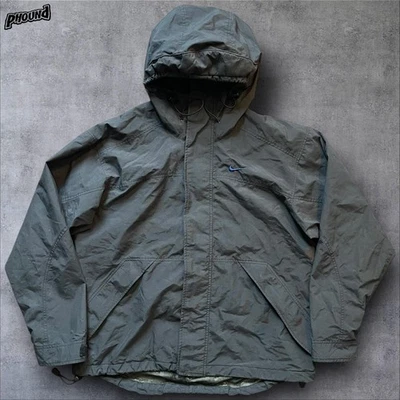 Nike Jacket Mens Small Black Windbreaker Hooded Lightweight Nylon Zip Pockets - Image 1 of 4