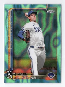 2025 Topps Chrome Baseball Cole Ragans #151 Aqua Raywave Refractor /199 - Picture 1 of 2