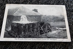 Wonder Well & Water Wheel, Grosse Isle, Michigan RPPC 1940 Postmark - Picture 1 of 3