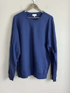ADRIANO GOLDSCHMIED Mens Blue Crew Neck Long Sleeve Sweatshirt Size XL Slub - Picture 1 of 10