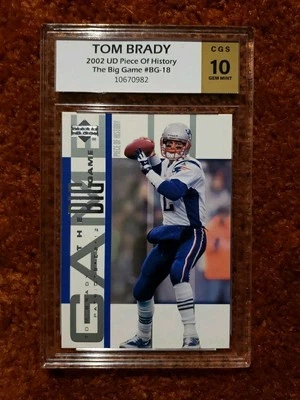 *TOM BRADY* 2002 Upper Deck UD Piece Of History #BG-18 *CGS 10* - Imagem 1 de 2