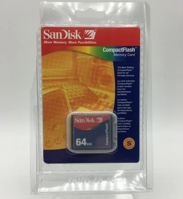 Vintage SanDisk 64 MB CompactFlash Card (SDCFB-64-485) - Image 1 of 2