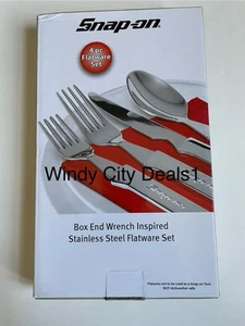 Snap on tools box end wrench flatware set NEW 4 piece silverware collectable - Picture 1 of 4