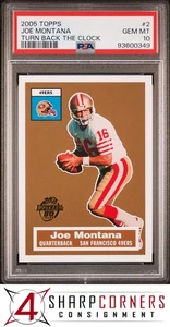 2005 TOPPS TURN BACK THE CLOCK #2 JOE MONTANA 49ERS HOF PSA 10 - Picture 1 of 4