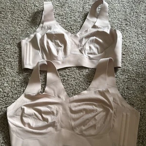 2 sujetadores Honey Love cuello sin aros forma suave para mujer 1X arena espalda alisado sin almohadillas - Imagen 1 de 3