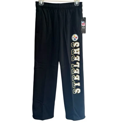 Calça de moletom Pittsburgh Steelers preta NFL Youth S(8), M(10/12), L(14/16), XL(18) nova com etiquetas - Imagem 1 de 4