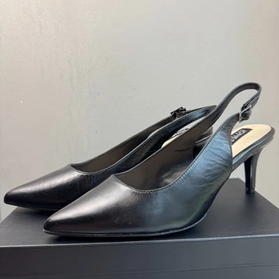 Jones New York Signature Fran Black Leather Slingback Heels Size 10M NEW OTHER - Image 1 of 4