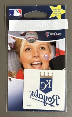 Paquete de 4 tatuajes de béisbol de los Kansas City Royals Temp ¡¡Nuevo!!! Foto 1 de 2