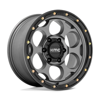 18x8,5 KMC KM541 DIRTY HARRY gris satinado con rueda labial negra 6x4,5 (18 mm) Foto 1 de 4