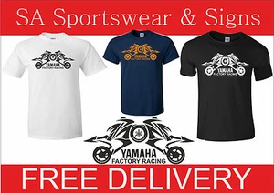 GILDAN YAMAHA MOTORBIKE RACING FACTORY CUSTOM MOTORRAD T-SHIRT GRÖSSEN S - XXL - Bild 1 von 2