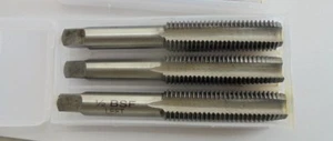 BSF Left Hand Tap 3PC Set Carbon Steel - Variations 1/4 5/16 3/8 7/16 1/2"  - Bild 1 von 10