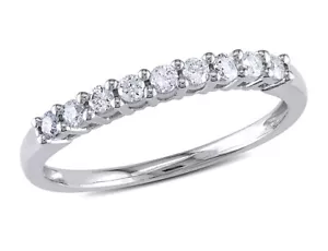 1/4 Carat (ctw) Diamond Anniversary Band Ring 10K White Gold - Picture 1 of 5