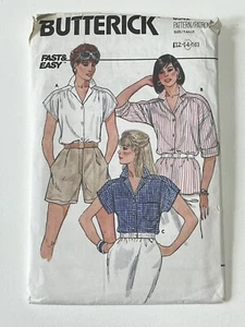 Camicia Misses giogo collare intagliato taglia 12-16 taglio a 14 modello B6542 vintage - Foto 1 di 2