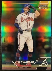 2022 Topps Stadium Club Chrome #169 DANSBY SWANSON Gold Refractor #/50 - Picture 1 of 2