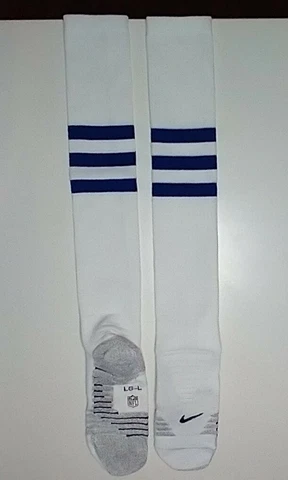🔥NIKE ELITE Grip Socks Indianapolis Colts NFL Game Issue Striped Premium Socks Cover