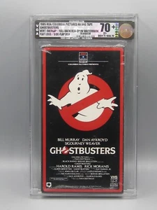 Vtg 1985 GHOSTBUSTERS VHS Movie Red Border RCA Watermarks SEALED! Graded! - Picture 1 of 7