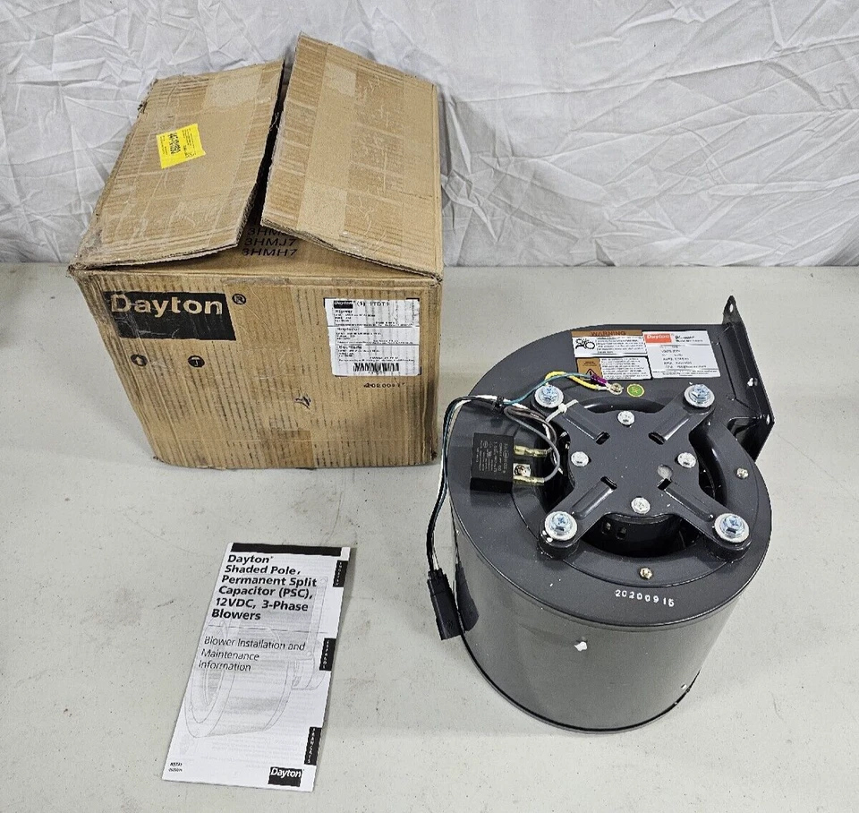 DAYTON 1TDT1 BLOWER, DIRECT DRIVE, 230V AC, 1/15 HP, 5-1/8" WHEEL, 1-PHASE, NEW!