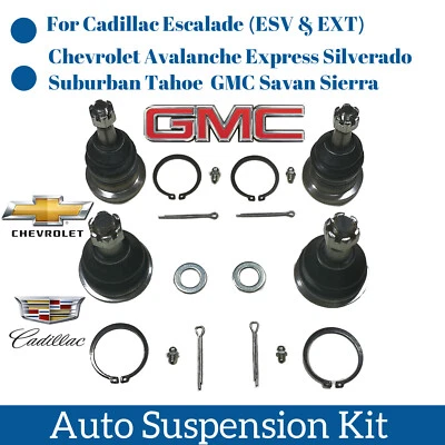 Top Quality  Warranty 4pc Front & Upper Ball joint For Cadillac Chevrolet GMC - Image 1 of 3