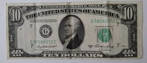Series 1950A $10 Federal Reserve Note, Bank of Chicago Illinois Ser.# G58568372C - Picture 1 of 6