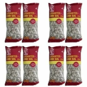 8 x 200 gr RIESIGE SPANISCHE PFEIFEN MIT SALZ - 1.600 kg - SONNENBLUMENKERNE MIT SALZ - Bild 1 von 1