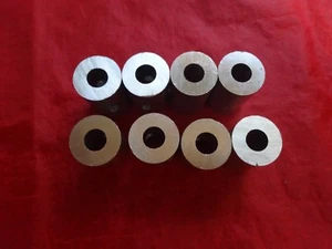 1 1/2"+ LONG 1" DIA. Aluminum Round Spacer with 7/16" CENTER HOLE; 8 PER PACKAGE - Picture 1 of 3