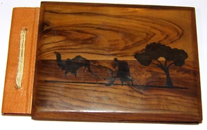 VINTAGE JERUSALEM PRESSED FLOWER BOOK! WOOD COVERS! HOLY LAND SCENES! +BONUS! - Bild 1 von 24