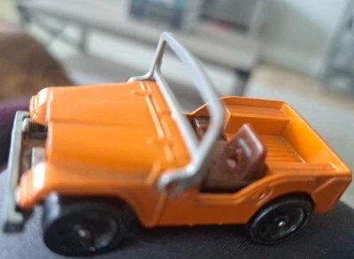 Vintage Corgi Juniors Willy Jeep Orange Whizz Wheels Diecast Jeep Britain - Image 1 of 4