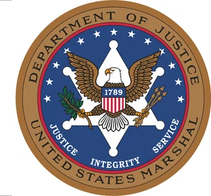 Pegatina coche Departamento de Justicia US Marshal 1789 colorido sello redondo M277 12 cm - Imagen 1 de 6