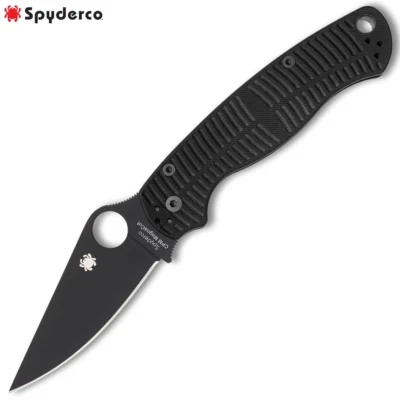 Spyderco ParaMilitary 2 Salt MAGNACUT DLC Blade Black G10 Handles PM2 C81GMCBKP2 - Image 1 of 3