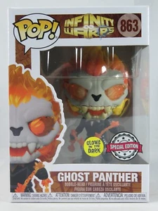 Marvel Funko Pop - Ghost Panther (Glow) - Infinity Warps - No. 863 - Picture 1 of 16
