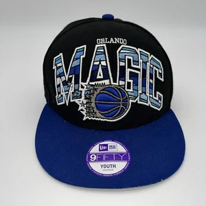 Cappello Orlando Magic Snapback Nero Blu Ragazzi Giovani NBA Nuova Era 9Fifty Classic - Foto 1 di 10