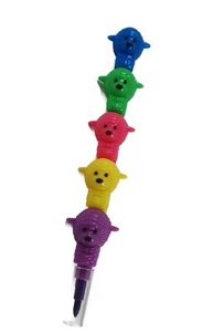 Kinder 5 Farbstapelstifte Ausmalstifte Lamm Schaf Design Menge wählbar - Bild 1 von 4