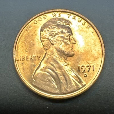 1971 D Lincoln Memorial Cent Penny - BU UNC Uncirculated Denver - Free Shipping - Image 1 of 2