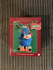 Carlton cards Hierloom Collection ornaments - “Cookie Monster Love Santa!”