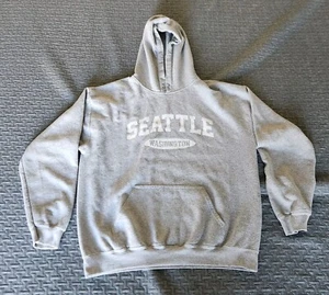 Herren Gildan grau Seattle Washington Pullover Hoodie Größe Large - Bild 1 von 2