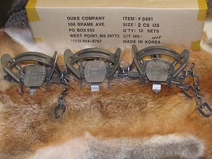 12 DUKE #2 COIL SPRING offset TRAPS RACCOON COYOTE BOBCAT FOX LYNX OTTER - Picture 1 of 1