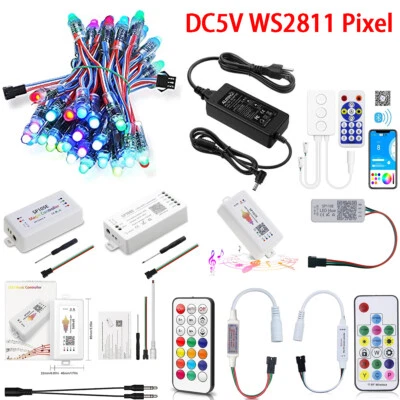 DC5V 200pcs WS2811 Addressable RGB LED Pixels String Light + APP Control + Power - Image 1 of 4