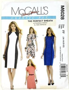 Vestido Vaina McCalls M6028 Sin Cortar 2011 Patrón Costura 16 18 20 22 Ajustado FF - Imagen 1 de 4