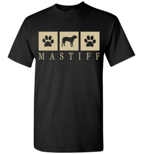 Mastiff Silhouette T-Shirt Tee - Mens, Womens, Youth, Tank, Short, Long Sleeve - Picture 1 of 8