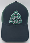 Irlandia 3D Haftowany celtycki węzeł Czarny/Zielony Regulowana czapka z daszkiem Czapka