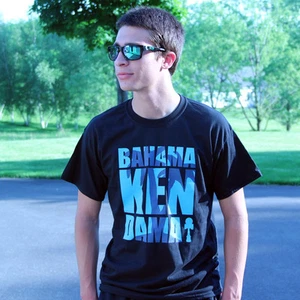 Bahama Kendama Tee Shirt - Black with Blue Graphic - Extra Large - XL - Bild 1 von 3