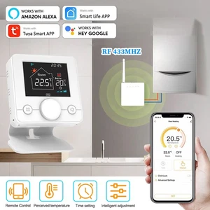 Tuya Smart Wireless Thermostat Receiver for Boiler WiFi Room Heating Temperature - Picture 1 of 14